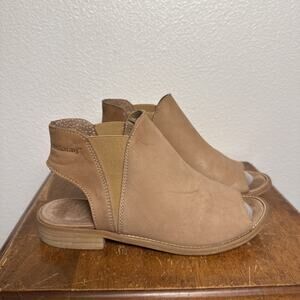 Cool By Coolway‎ Musse & Cloud Ciara Leather Ankle Bootie Peep Toe Sandal 37 7